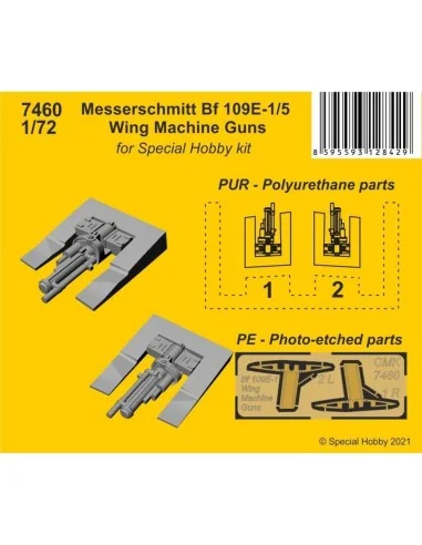 Messerschmitt Bf 109E-1/5 Wing Machine Guns, 1/72 - CMK 129-7460