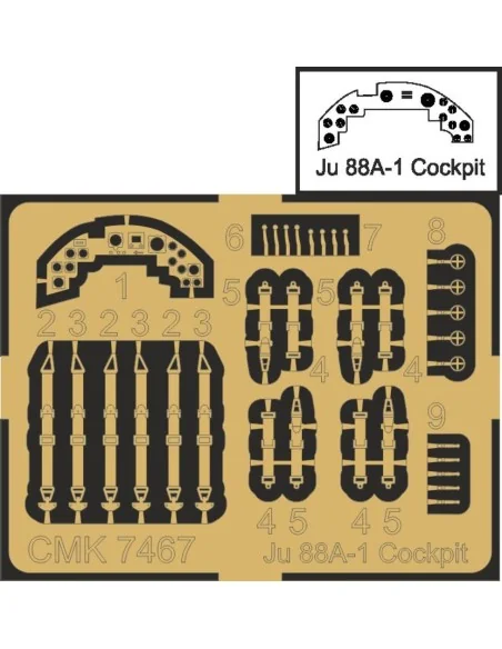 Junkers Ju 88A-1 Cockpit, 1/72 - CMK 129-7467