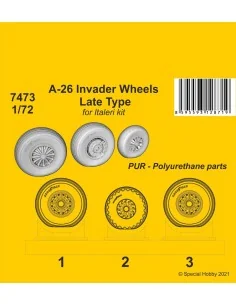 A-26 Invader Wheels Late Type / for Italeri kit, 1/72 - CMK 129-7473