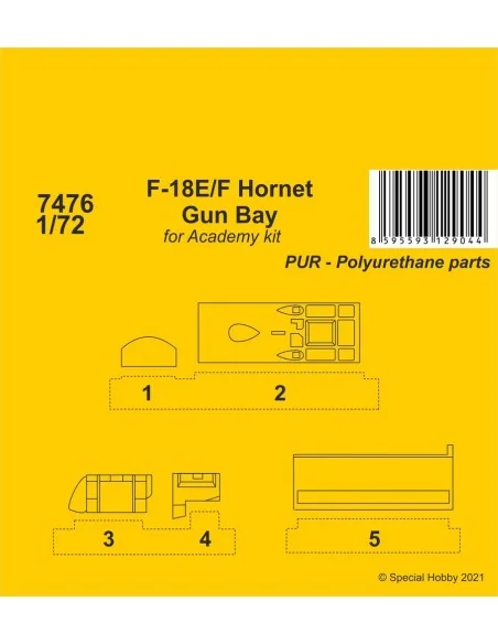 F-18E/F Hornet Gun Bay, 1/72 - CMK 129-7476