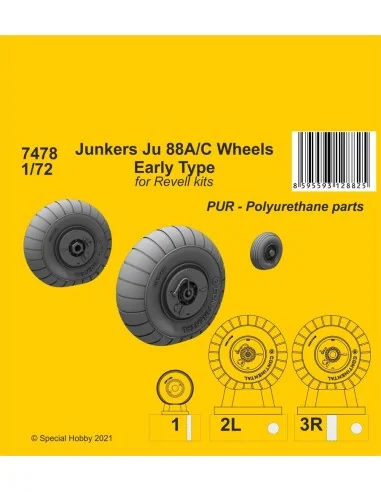 [NO_DESC] Junkers Ju 88A/C Wheels Early Type (Revell kits), 1/72 - ...