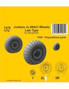 Junkers Ju 88A/C Wheels Late Type, 1/72 - CMK 129-7479