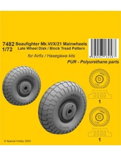 [NO_DESC] Beaufighter Mk.VI/X/21 Mainwheels - Late Wheel Disk Block...