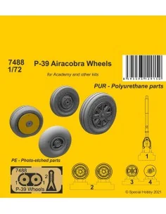 P-39 Airacobra Wheels and Front Leg, 1/72 - CMK 129-7488