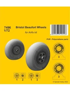 Bristol Beaufort Wheels 1/72 / for Airfix kit, 1/72 - CMK 129-7496