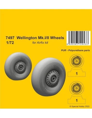 Wellington Mk.II Wheels 1/72 / for Airfix kit, 1/72 - CMK 129-7497