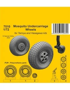 [NO_DESC] Mosquito Undercarriage Wheels / for 1/72 Tamiya and Haseg...