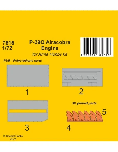 P-39Q Airacobra Engine, 1/72 - CMK 129-7515