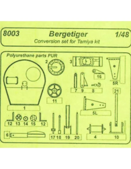 Bergetiger - conversion set für Tamiya Bausatz, 1/48 - CMK 129-8003
