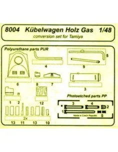 Kübelwagen Holzgas für Tamiya Bausatz, 1/48 - CMK 129-8004