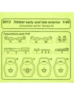 Hetzer early and late exterior für Tamiya Bausatz, 1/48 - CMK 129-8012