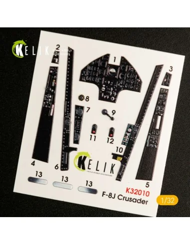 F-8J Crusader- Interior 3D Decal for Trumpeter kit, 1/32 - Kelik K3...