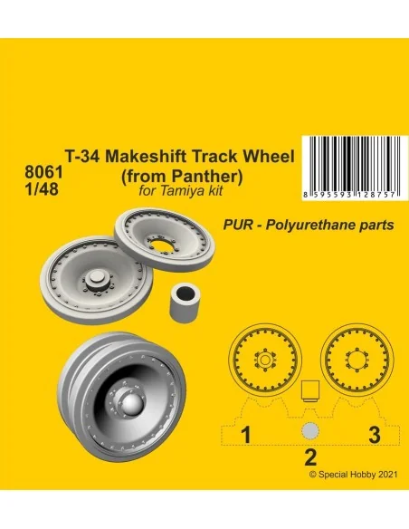 [NO_DESC] T-34 Makeshift Track Wheel (from Panther), 1/48 - CMK 129...