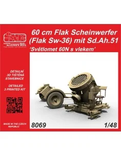 60 cm Flak Scheinwerfer (Flak Sw-36) mit Sd.Ah.51 / Sv?tlomet 60N s...