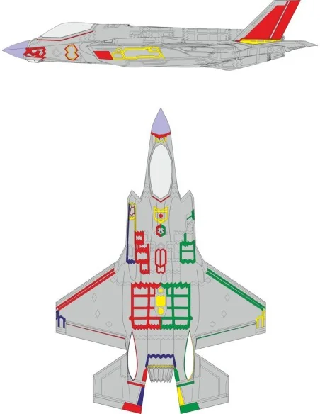 F-35A RAM coating early 1/48 TAMIYA, 1/48 - Eduard Accessories EX931