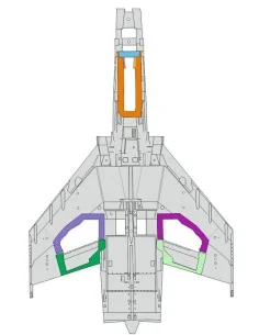[NO_DESC] F-4E wheel bays 1/48 MENG, 1/48 - Eduard Accessories EX962
