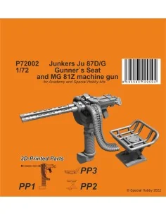 Ju 87D/G Gunner`s Seat and MG 81Z machine gun / for Academy/SH, 1/7...