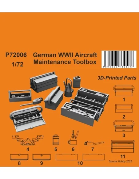 German WWII Aircraft Maintenance Toolbox, 1/72 - CMK 129-P72006