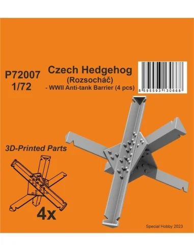Czech Hedgehog (Rozsochá?) - WWII Anti-tank Barrier (6 pcs), 1/72 -...