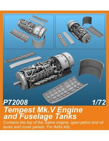 [NO_DESC] Tempest Mk.V Engine and Fuselage Tanks 1/72 for Airfix ki...