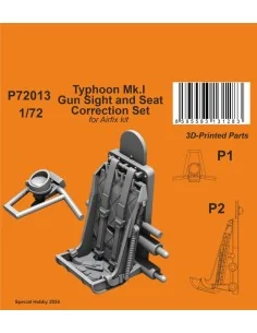 Typhoon Mk.I Gun Sight and Seat Correction Set, 1/72 - CMK 129-P72013