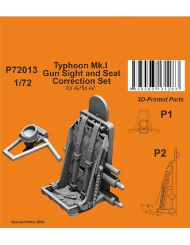 Typhoon Mk.I Gun Sight and Seat Correction Set, 1/72 - CMK 129-P72013