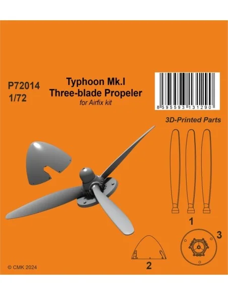 Typhoon Mk.I Three-blade Propeler, 1/72 - CMK 129-P72014
