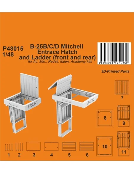 Typhoon Mk.I Gun Bays Correction Set / for Airfix kit, 1/72 - CMK 1...