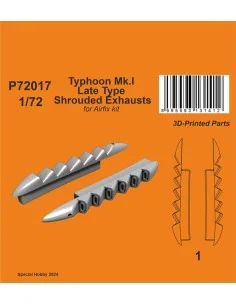 Typhoon Mk.I Late Type Shrouded Exhausts / for Airfix kit, 1/72 - C...