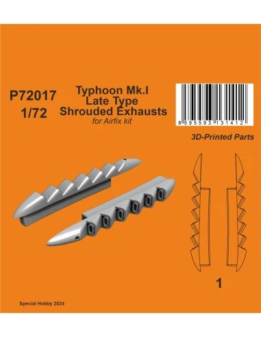 [NO_DESC] Typhoon Mk.I Late Type Shrouded Exhausts / for Airfix kit...