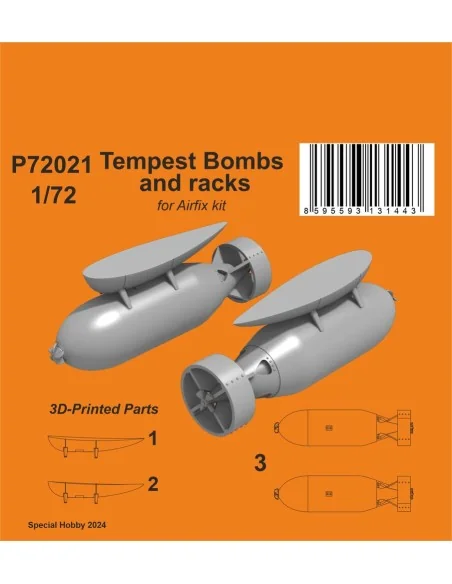 Tempest Bombs (1000 Lb) and racks, 1/72 - CMK 129-P72021