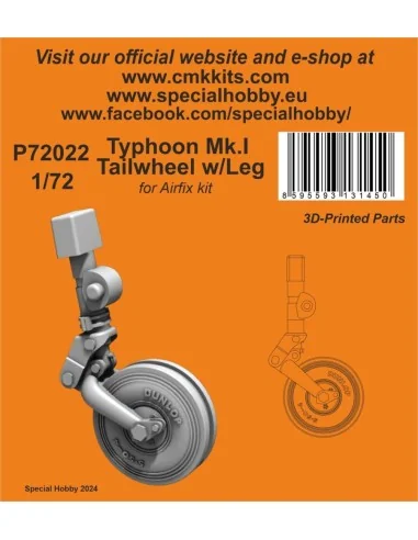 Typhoon Mk.I Tailwheel w/Leg / for Airfix kit, 1/72 - CMK 129-P72022
