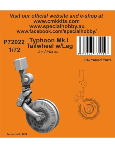 [NO_DESC] Typhoon Mk.I Tailwheel w/Leg / for Airfix kit, 1/72 - CMK...