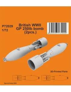 British WWII GP 250lb bomb (2pcs.), 1/72 - CMK 129-P72029