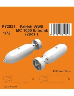 [NO_DESC] British WWII MC 1000lb bomb Mk.I (2pcs.), 1/72 - CMK 129-...