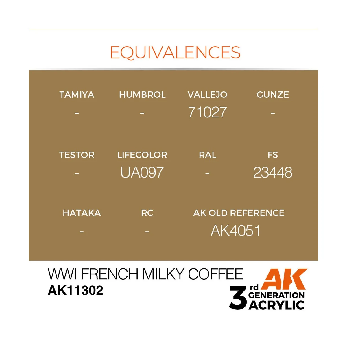 WWI French Milky Coffee - AK Interactive AK11302 WWI French Milky Coffee - AK Interactive AK11302