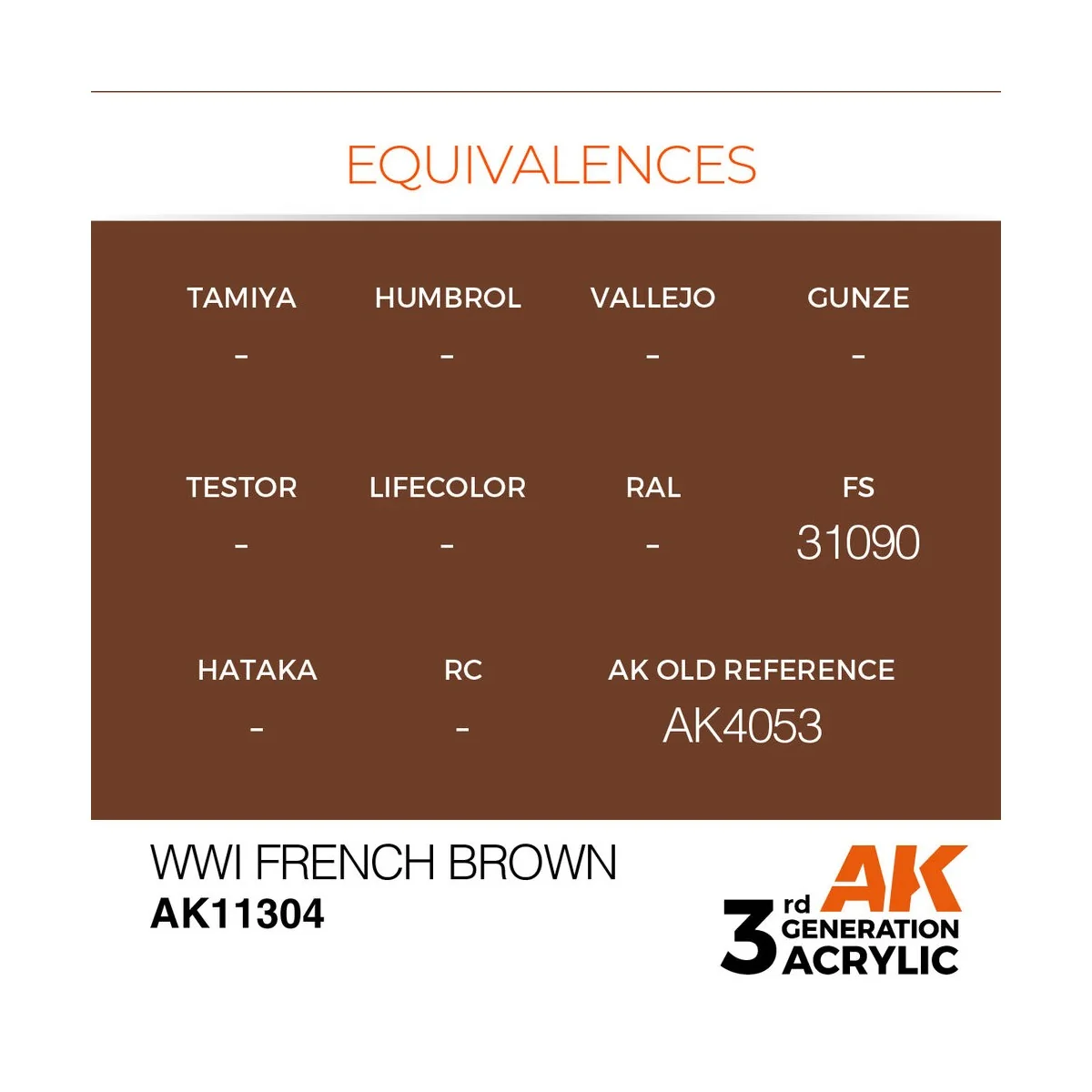 WWI French Brown - AK Interactive AK11304