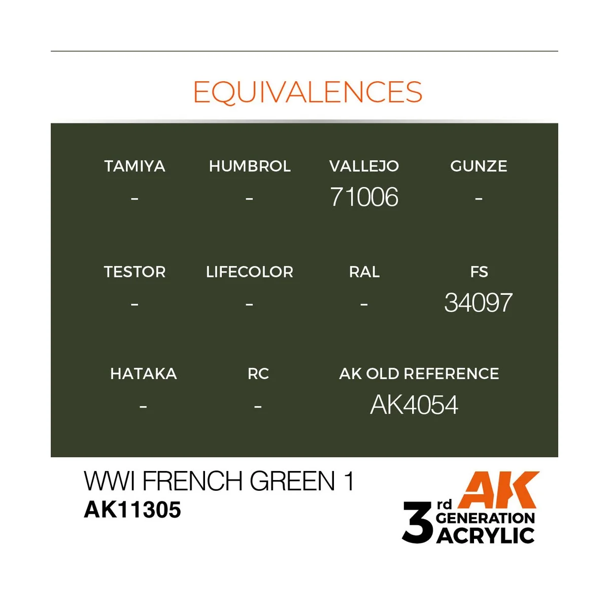 WWI French Green 1 - AK Interactive AK11305