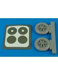 Bf 109E wheels Für Eduard Bausatz, 1/32 - Aires 2090