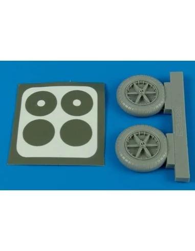 Bf 109E wheels Für Eduard Bausatz, 1/32 - Aires 2090