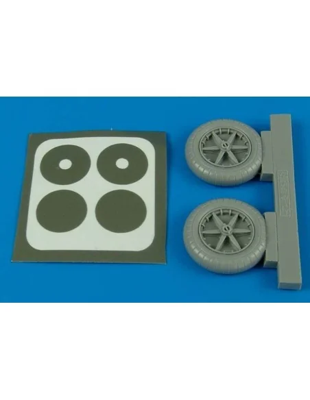 Bf 109E wheels Für Eduard Bausatz, 1/32 - Aires 2090