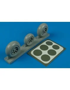P-38 Lightning wheels & paint masks, 1/32 - Aires 2105