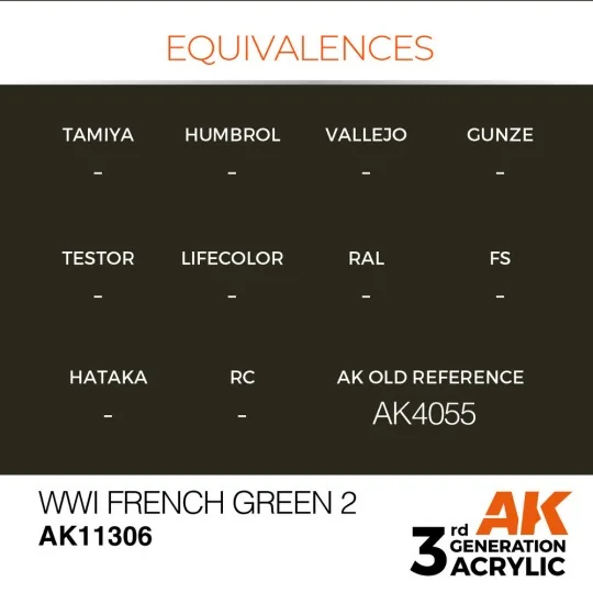 WWI French Green 2 - AK Interactive AK11306