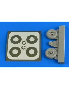 Bucker Bu 131 wheels & paint masks - Aires 2224