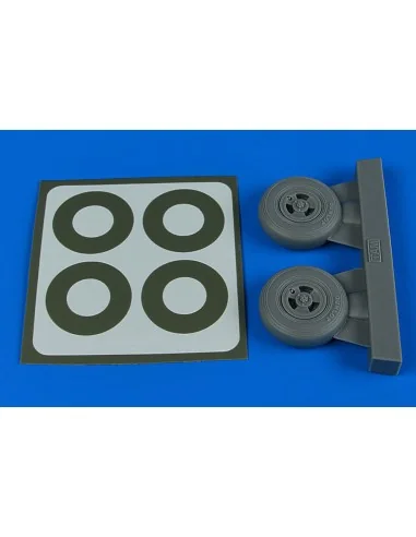 Spitfire Mk.IX wheels (3-spoke) & paint masks f. Tamiya, 1/32 - Air...