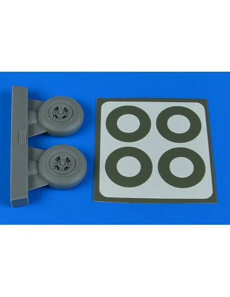 Spitfire Mk.IX wheels (4-spoke) & paint masks for Tamiya, 1/32 - Ai...