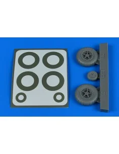 Bf 108 wheels & paint masks - late for Eduard, 1/32 - Aires 2244