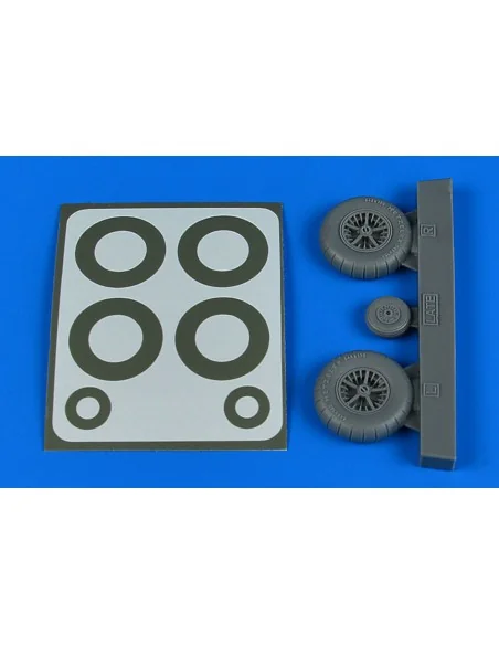 Bf 108 wheels & paint masks - late for Eduard, 1/32 - Aires 2244