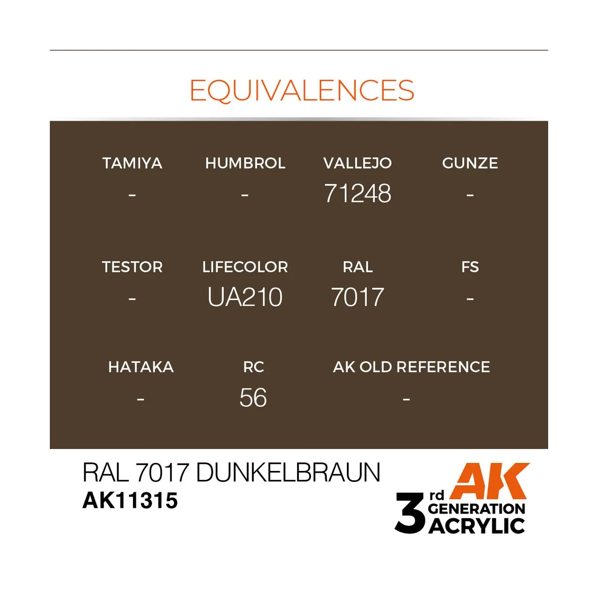 RAL 7017 Dunkelbraun - AK Interactive AK11315 RAL 7017 Dunkelbraun - AK Interactive AK11315