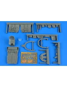 Macchi C.205V serie I cockpit set ITALERI, 1/32 - Aires 2279